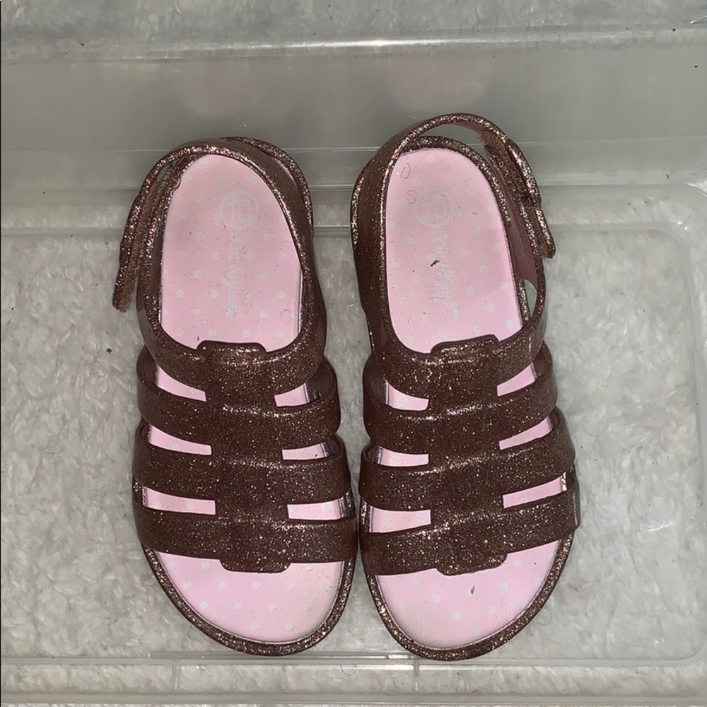 Cat & Jack toddler girls sparkle sandal size 10